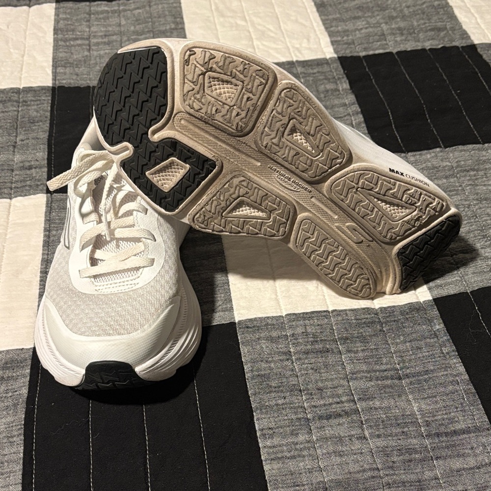 Skechers Women's White Go Run Max Cushion Sneakers - Picture 3 of 4